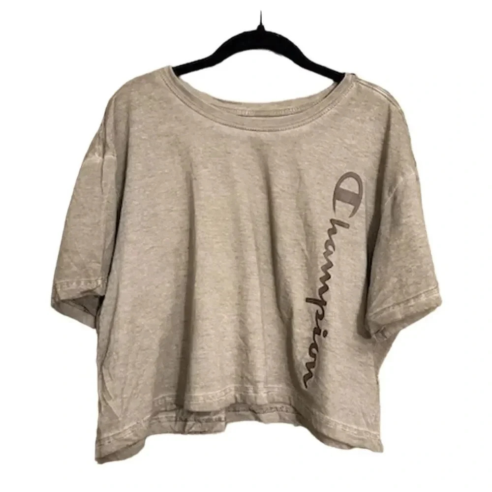 Champion Women's XL Cropped Short Sleeve T-Shirt dusty Purple Casual Summer - Picture 2 of 11